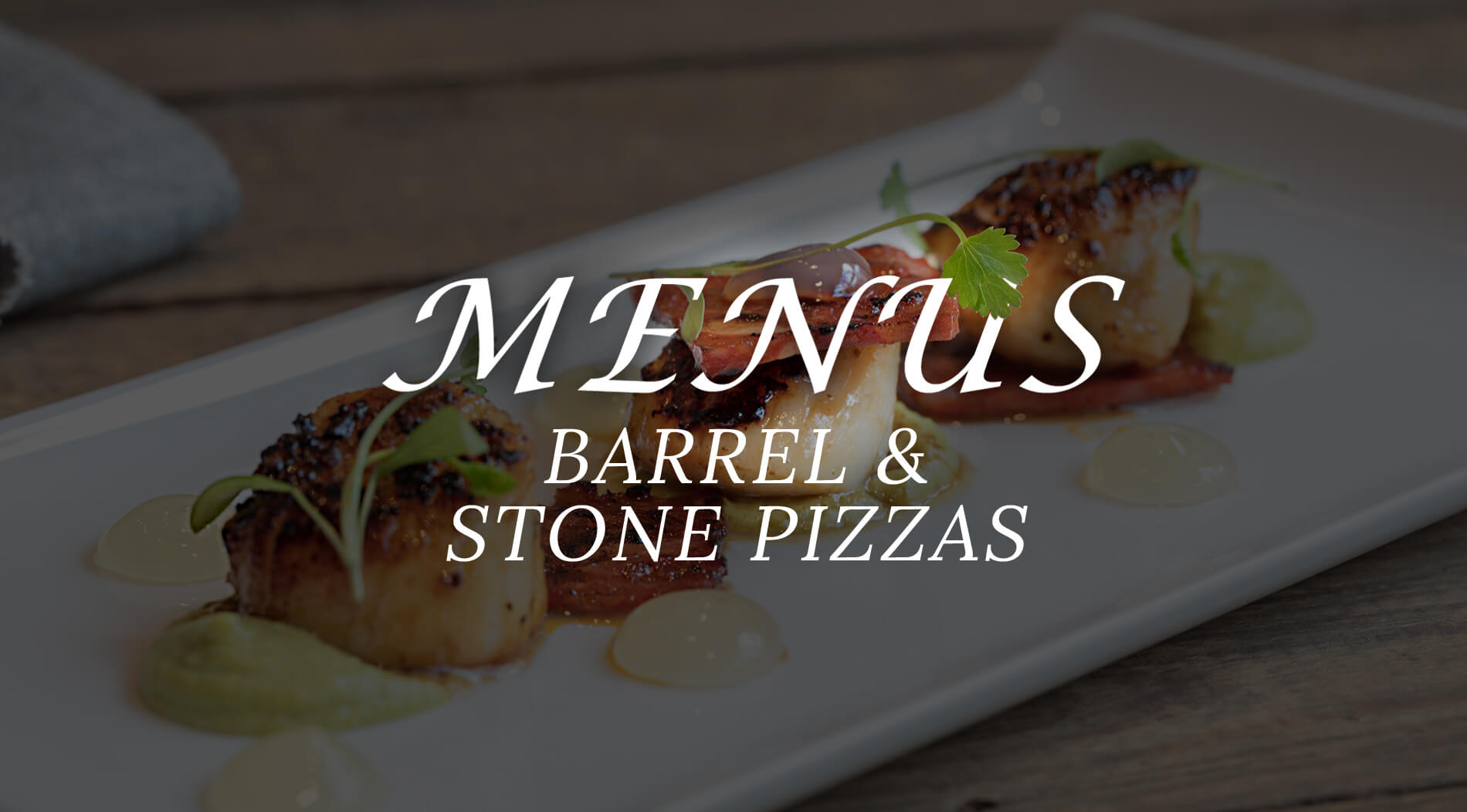 Hilton > Menus > Barrel & Stone Pizzas